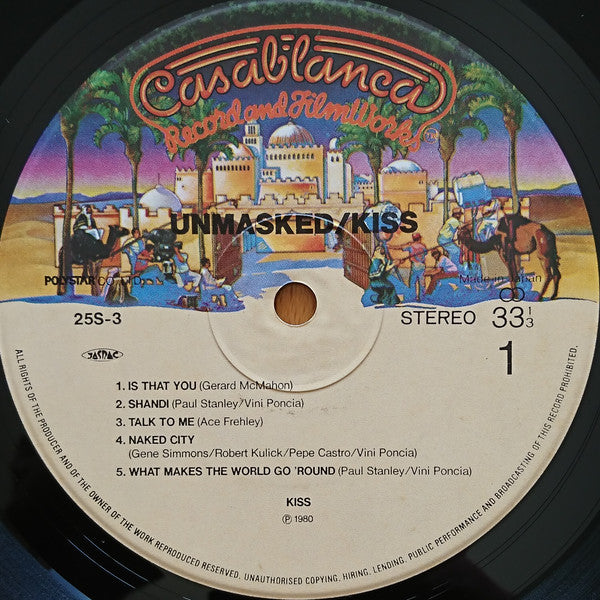 Kiss : Unmasked (LP, Album, Sub)