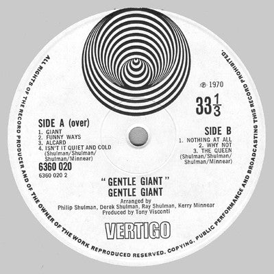 Gentle Giant : Gentle Giant (LP, Album, 1st)