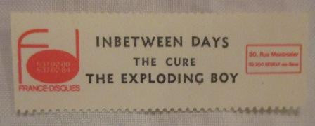 The Cure : In Between Days (7", Single)
