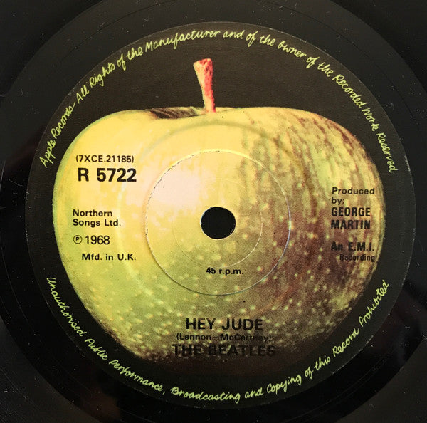 The Beatles : Hey Jude (7", RE, Sol)