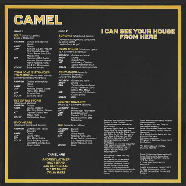 Camel : I Can See Your House From Here (LP, Album)