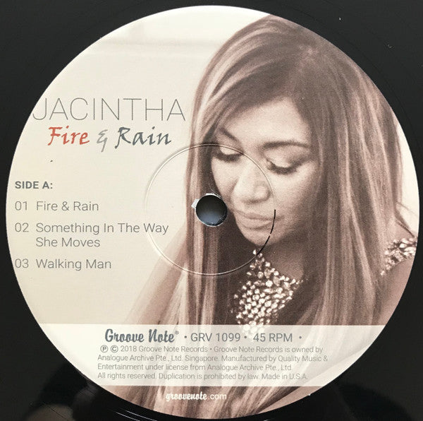 Jacintha : Fire & Rain (2x12", Album, 180)