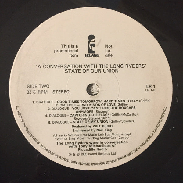 The Long Ryders : A Conversation With The Long Ryders (LP, Promo)