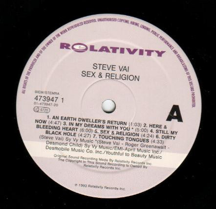 Vai : Sex & Religion (LP, Album)