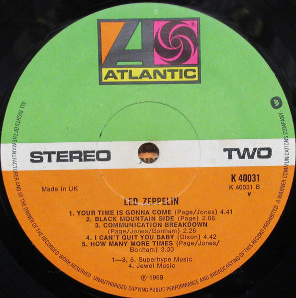 Led Zeppelin : Led Zeppelin (LP, Album, RE)