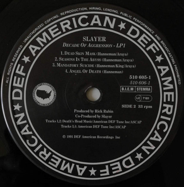 Slayer : Decade Of Aggression Live (2xLP, Album)