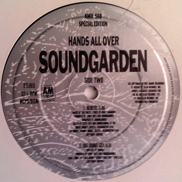 Soundgarden : Hands All Over (10", EP, S/Edition)