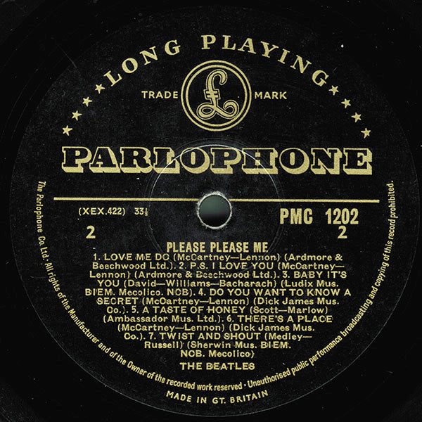 The Beatles : Please Please Me (LP, Album, Mono, Gol)