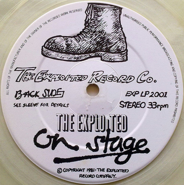 The Exploited : On Stage (LP, Album, P/Unofficial, Cle)