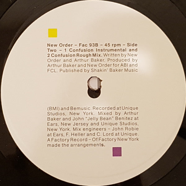 New Order : Confusion (12", Single, Emb)