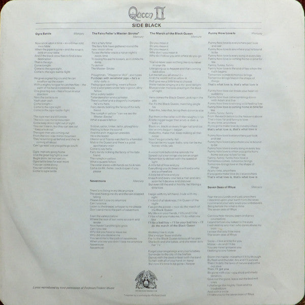 Queen : Queen II (LP, Album, RE, Gat)