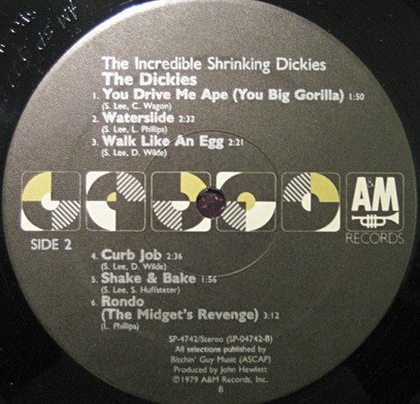 The Dickies : The Incredible Shrinking Dickies (LP, Album, RP)