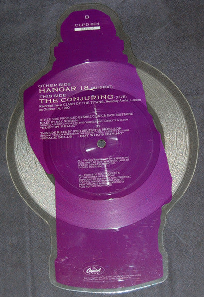 Megadeth : Hangar 18 (7", Shape, Single, Pic)