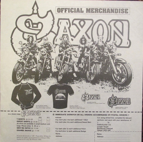 Saxon : Denim And Leather (LP, Album, WEA)