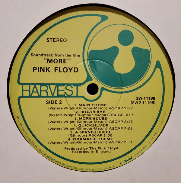 Pink Floyd : Soundtrack From The Film "More" (LP, Album, RE, Win)