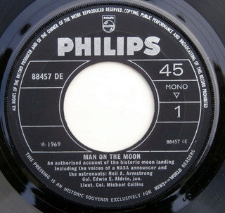 Various : Man On The Moon (7", Mono, Lar)