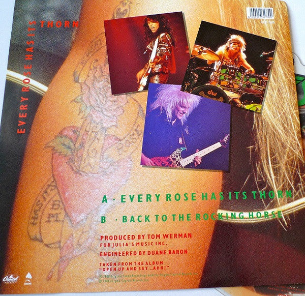 Poison (3) : Every Rose Has Its Thorn (7", Shape, Pic)