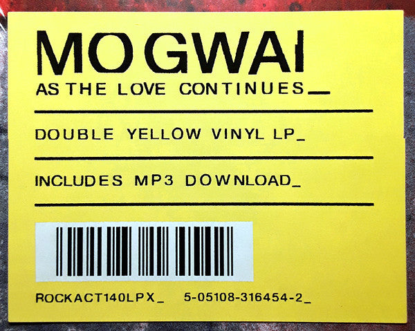 Mogwai : As The Love Continues (2xLP, Album, Yel)