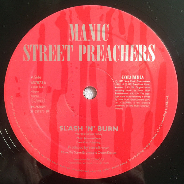 Manic Street Preachers : Slash 'N' Burn (12", Single, Ltd, Art)