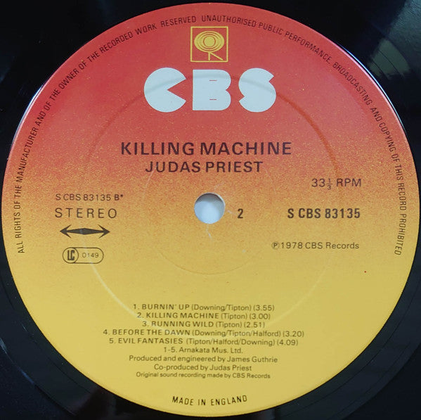 Judas Priest : Killing Machine (LP, Album)