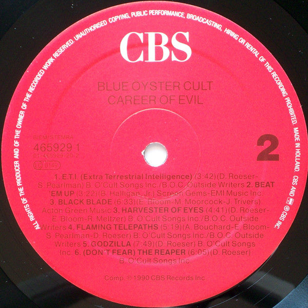 Blue Öyster Cult : Career Of Evil (The Metal Years) (LP, Comp)