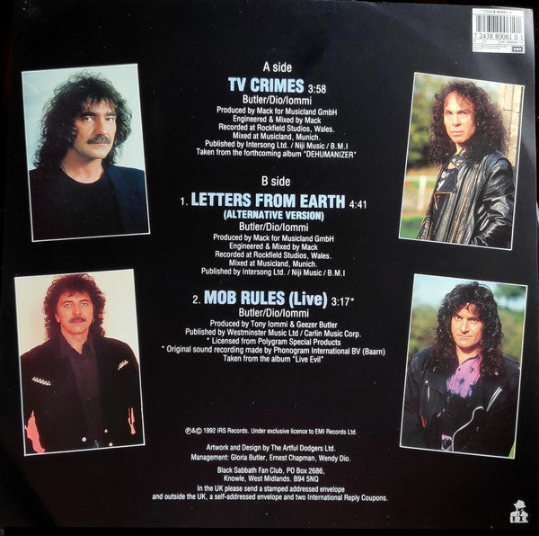 Black Sabbath : TV Crimes (12", Maxi, Ltd, Pic)