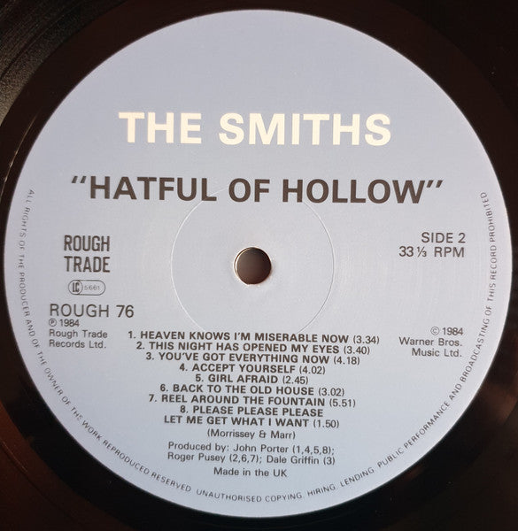 The Smiths : Hatful Of Hollow (LP, Comp, M/Print, Imm)