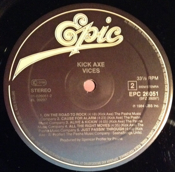 Kick Axe : Vices (LP, Album)