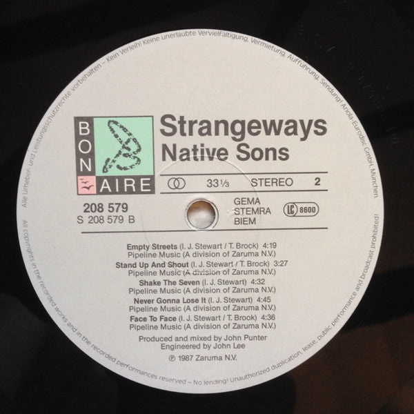 Strangeways (2) : Native Sons (LP, Album)