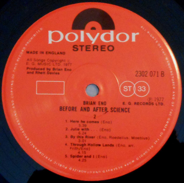Brian Eno : Before And After Science (LP, Album)
