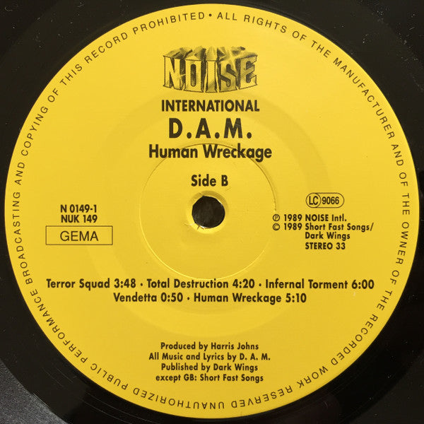 D.A.M. (2) : Human Wreckage (LP, Album)