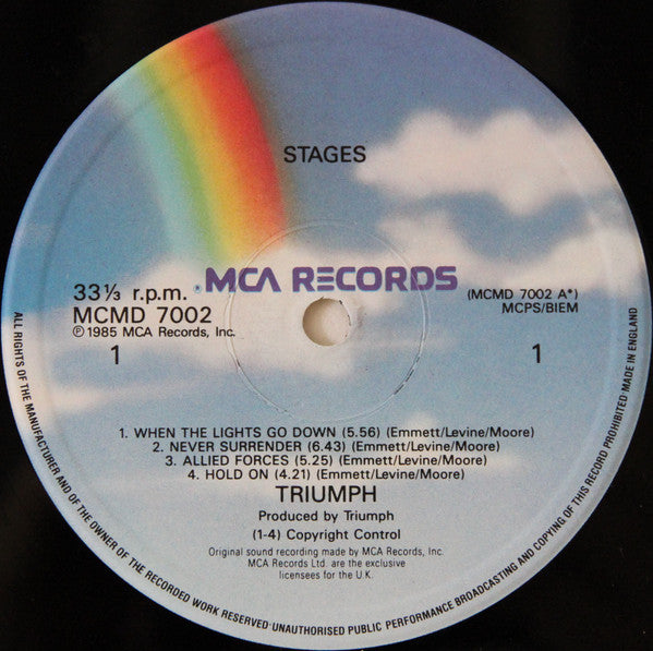 Triumph (2) : Stages (2xLP, Album)
