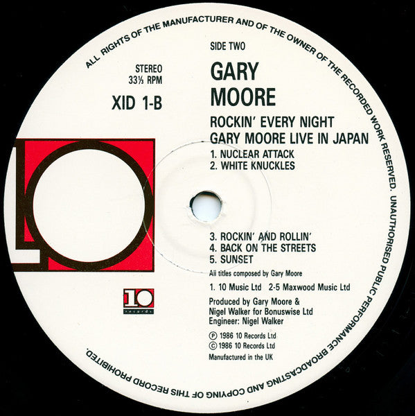 Gary Moore : Rockin' Every Night - Live In Japan (LP, Album)