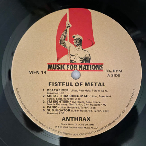 Anthrax : Fistful Of Metal (LP, Album)