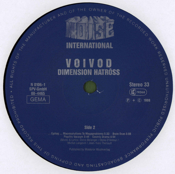 Voivod* : Dimension Hatröss (LP, Album)