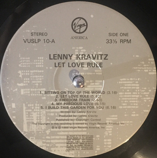 Lenny Kravitz : Let Love Rule (LP, Album)