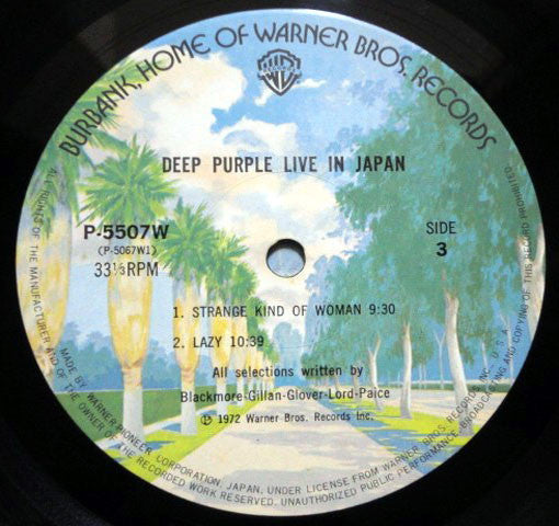 Deep Purple : Live In Japan (2xLP, Album, RP, ¥3,)