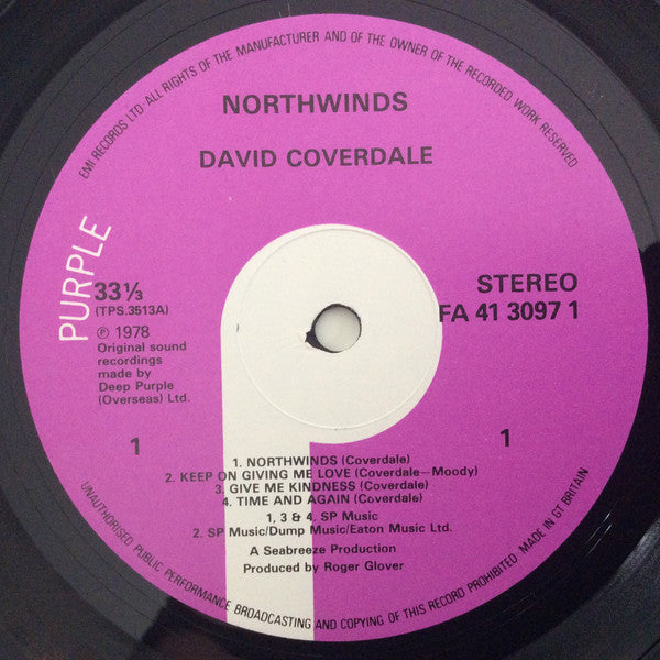 David Coverdale : Northwinds (LP, Album, RE)