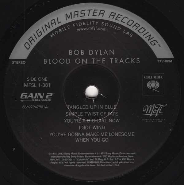 Bob Dylan : Blood On The Tracks (LP, Album, Ltd, Num, RE, RM, 180)