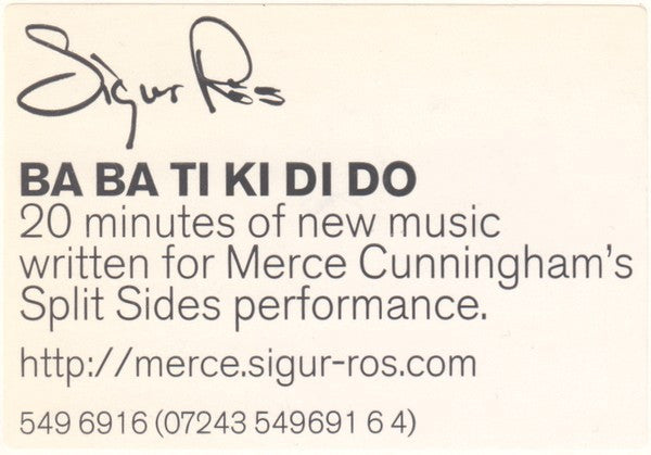 Sigur Rós : Ba Ba Ti Ki Di Do (12", S/Sided, Etch)