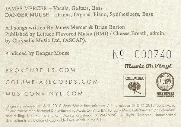 Broken Bells (2) : Broken Bells (LP, Album, Ltd, Num, RE, Cle)