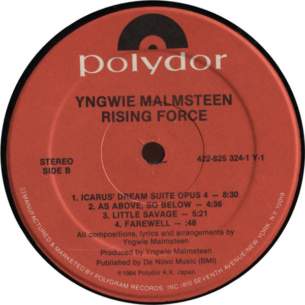 Yngwie J. Malmsteen* : Rising Force (LP, Album, Hau)