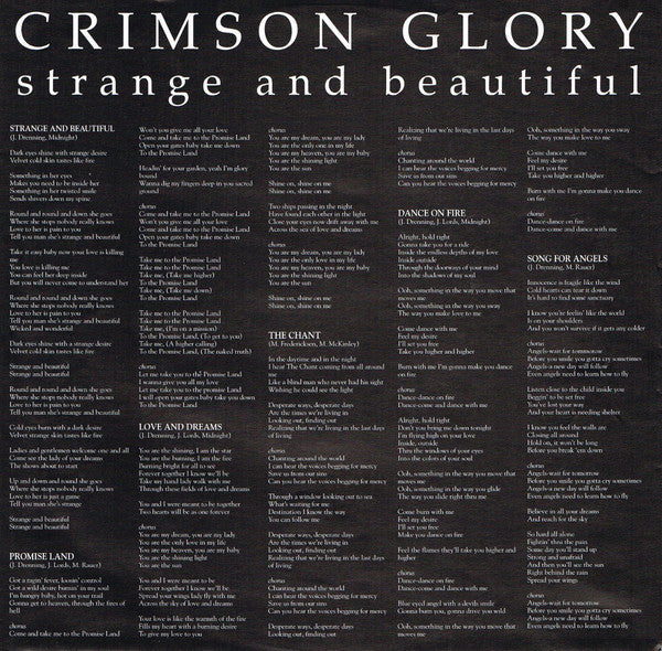 Crimson Glory : Strange And Beautiful (LP, Album)