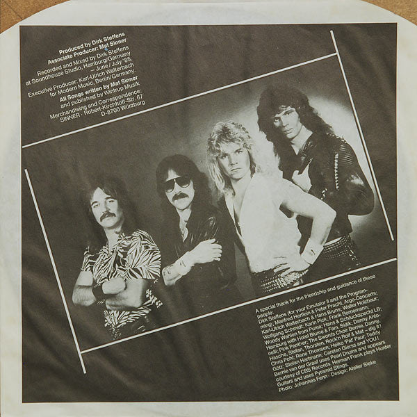 Sinner : Touch Of Sin (LP, Album, Sil)