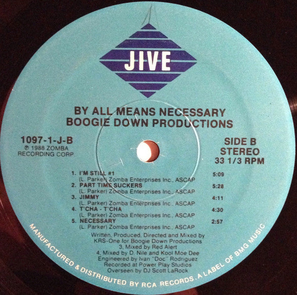 Boogie Down Productions : By All Means Necessary (LP, Album, SRC)