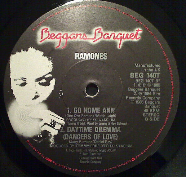 Ramones : Bonzo Goes To Bitburg (12", Single)