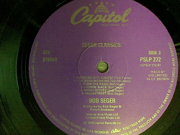 Bob Seger & The Silver Bullet Band* : Seger Classics (2xLP, Comp, Ltd, Num, Promo)