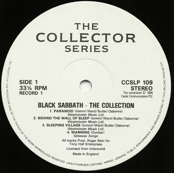 Black Sabbath : The Collection (2xLP, Comp, Gat)
