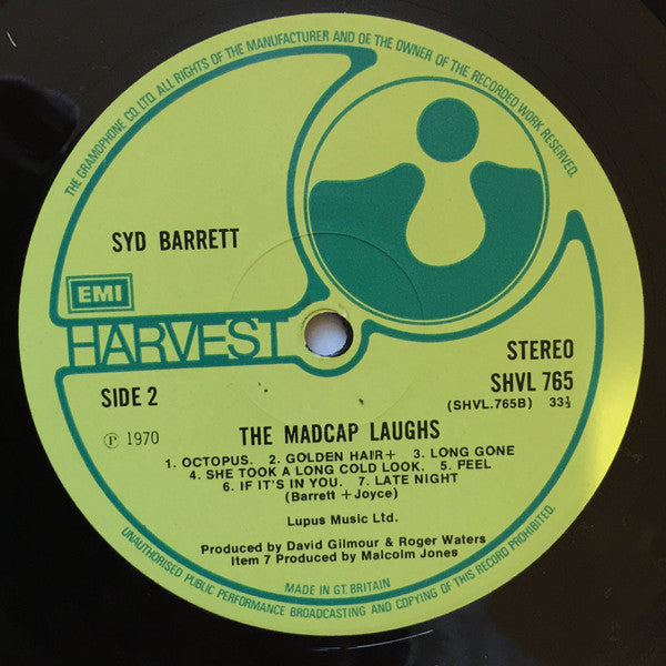 Syd Barrett : The Madcap Laughs (LP, Album, RP, Gat)