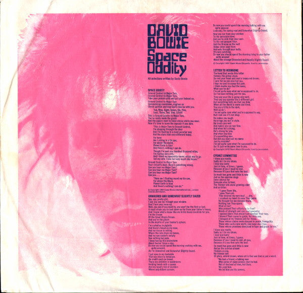 David Bowie : Space Oddity (LP, Album, RE)